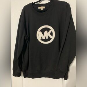 XL Micheal Kor Crew Neck Sweater - Black with white Michael Kors logo